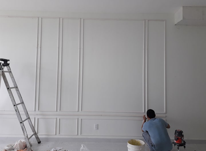 thi công chỉ tường thạch cao tại TP HCM